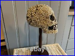 Mixed Media Skull On Stand (Reduced)