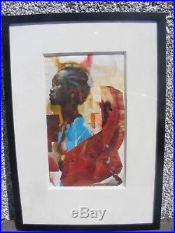 Modernist Painting Collage Picture Signed