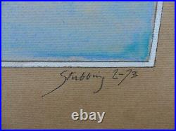 Newton (tony) Haydn Stubbing 1921-1983 Original Signed Minimalist Painting 1973