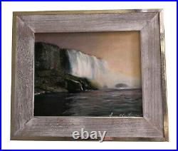 Niagara Falls, 14x12, Original Mixed Media Painting, Signed, Frame