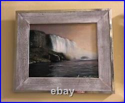 Niagara Falls, Original Mixed Media Painting, Framed
