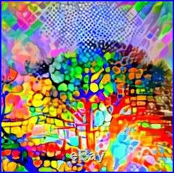 Nik Tod Original Painting Large Sign Art Textured Colorful Amazing Abstract Tree