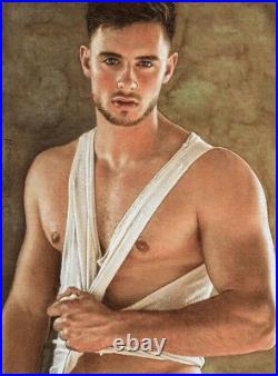 ORIGINAL Artwork Male Drawing Painting Gay Interest MCicconneT PART OF YOU