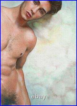 ORIGINAL Artwork Male Nude Drawing Gay Interest MCicconneT RIGHT KIND OF WRONG