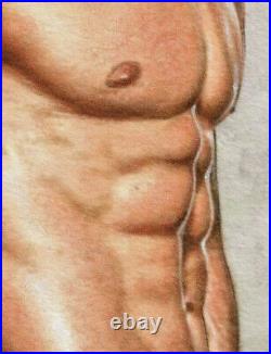 ORIGINAL Artwork Male Nude Drawing Gay Interest MCicconneT WITHOUT YOU