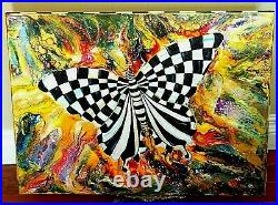 ORIGINAL Hand Painted BUTTERFLY Mixed Media inspired by Mackenzie Childs