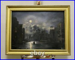 Ölbild Bilder Gemälde Ölgemälde Städte Handarbeit Venedig Mit Rahmen G95794