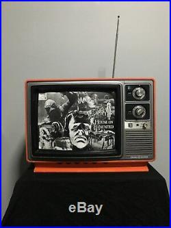 Orange Vintage Retro TV Art Deco Classic Horror Movie Cult Films