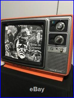 Orange Vintage Retro TV Art Deco Classic Horror Movie Cult Films
