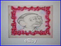 Original 1993 Barry McGee UNTITLED Graphite pencils, Ink drawing art banksy kaws
