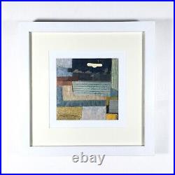 Original Abstract Modernist Artwork Painting Collage Arte Povera, signed, framed