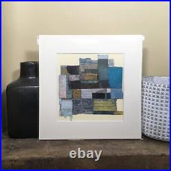 Original Abstract Painting Collage Contemporary Mixed Media Art signed by artist