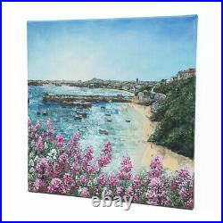 Original Art Newquay Harbour Cornish artist painting art gift