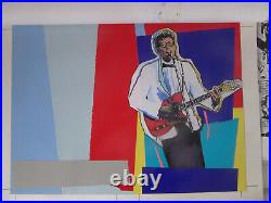 Original Artwork by Tom Chantrell for The Buddy Holly Story Pastel mixed media