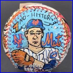 Original Charles Fazzino Painted Nolan Rayan Baseball