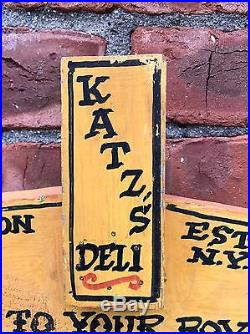Original Harry Glaubach Assemblage Artwork. Historic Katz Deli. NYC Signed. 2005