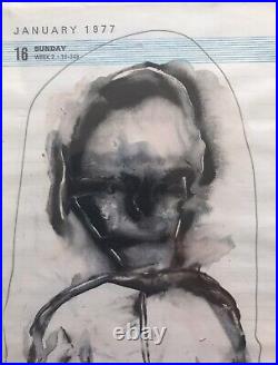 Original Irish Art Mixed Media Painting Abstract Head And Body By John Kingerlee