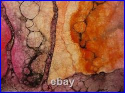 Original Kerry Darlington 3d Mixed Media Painting Hessonite Volcanic Series