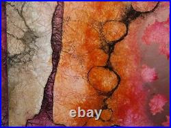 Original Kerry Darlington 3d Mixed Media Painting Hessonite Volcanic Series