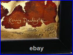 Original Kerry Darlington Mixed Media Painting Golden Trees