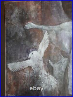 Original Large Mixed Media Painting Goddess Shirley Pountney Art