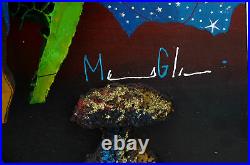 Original Marcus Glenn Mixed Media Acrylic 3d Painting On Board Keys To The Soul