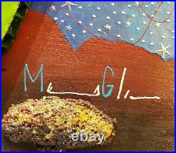 Original Marcus Glenn Mixed Media Acrylic 3d Painting On Board Keys To The Soul