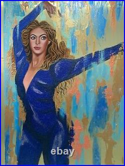 Original Mixed Media Painting On Dibond Panel -Beyoncé