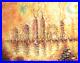 Original Oil and Mixed Media Painting, Signed by Nalan Laluk, Metropolis