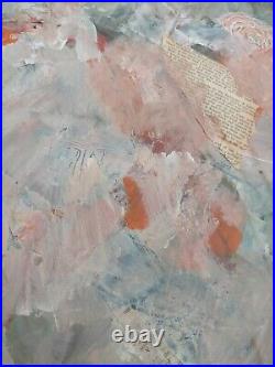 Original /Painting /Arcylic/abstract Art/ Neutral Landscape/collage/ Signed