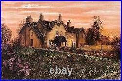 Original Signed Mixed Media Art on Board Strathcarron Hospice Building 1983