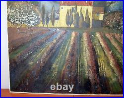 Original Signed Painting Of Farmhouse In France By Lydia Bauman (1998)