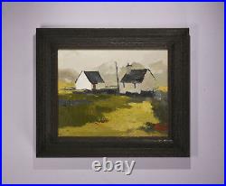Original Welsh Landscape Painting of Cottages by A Hudson