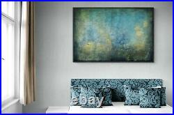 Original abstract acrylic painting on canvas. Extra large canvas. 59 x 39'