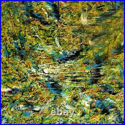 Original abstract mixed media painting by Nalan Laluk Water Lilies