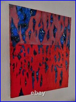 Original abstract oil and mixed media painting by Nalan Laluk Trickle Down