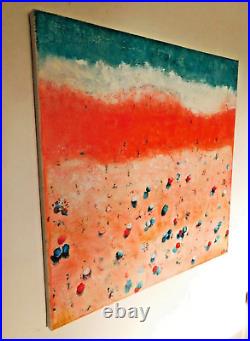 Original mixed media painting signed by Nalan Laluk On the Beach