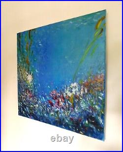 Original oil, mixed media painting signed by Nalan Laluk On the Reef, 4