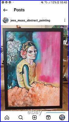 Original painting'Josephine' A1 Mixed media on board by Jess Moss