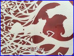 Original paper panda art (squirrel tree)