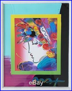 PETER MAX, BLUSHING BEAUTY, Signed in Acrylic, Mixed Media, RARE and Beautiful