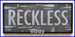 PETESTREET Signed Large Original Multi Media Canvas RECKLESS. Banksy Faile Obey