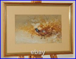 PHILIP RICKMAN (1891-1982) Original Mixed Media Painting Cock Pheasant Game Bird