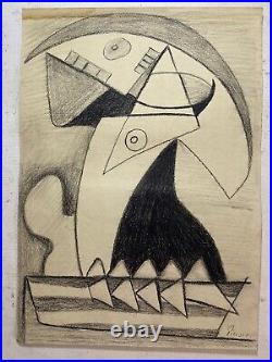 Pablo Picasso, drawing on paper (handmade) mixed media