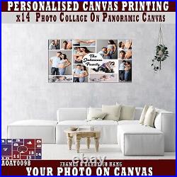 Personalised Photo On Canvas Print, COLLAGE x13 Customized Framed Picture CANVAS