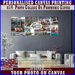 Personalised Photo On Canvas Print, COLLAGE x13 Customized Framed Picture CANVAS