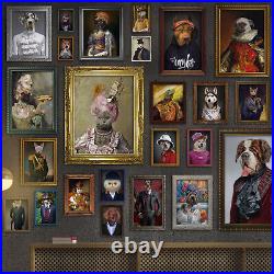 Personalized Old Painting Regal Pet Portrait Digital Portrait Art Funny Dog Cat