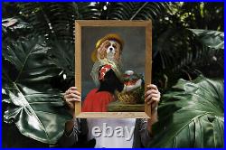 Personalized Old Painting Royal Pet Portrait Digital Portrait Art Funny Dog Cat