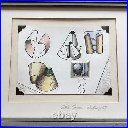 Peter Bettany (1945-) Little Memories Abstract Mixed Media Painting Signed 1978