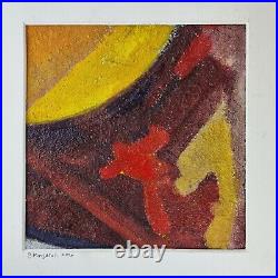 Peter Manzaroli Signed Mixed Media Collage Abstract Study Dated 2005